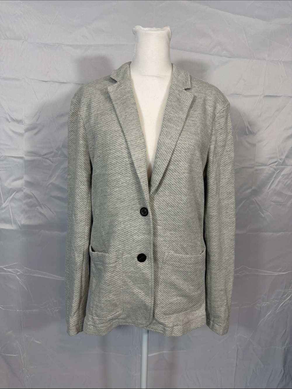 Faherty Womens Heather Grey Inlet Knit Blazer WOS2313-HGY Size Small